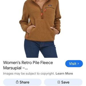 Patagonia Women's Retro Pile Fleece Pullover - Camel Brown